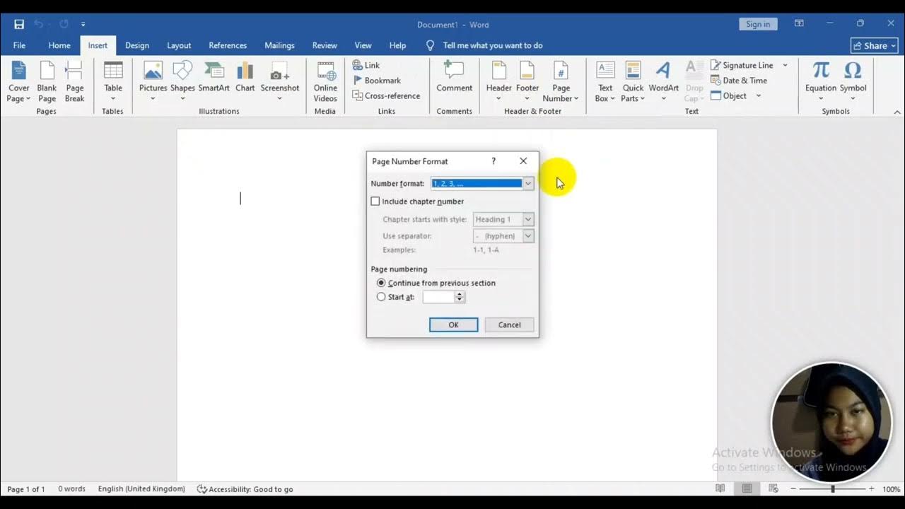Cara Membuat Page Number atau Nomor Halaman Di Microsoft word - YouTube