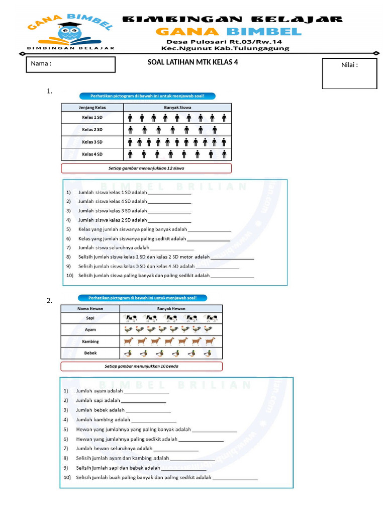 Soal Latihan Matematika Kelas 4 PDF