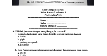 7 Contoh Soal Tematik Kelas 4 Tema 5 Subtema 1 yang Bikin Nilai PTS Meningkat