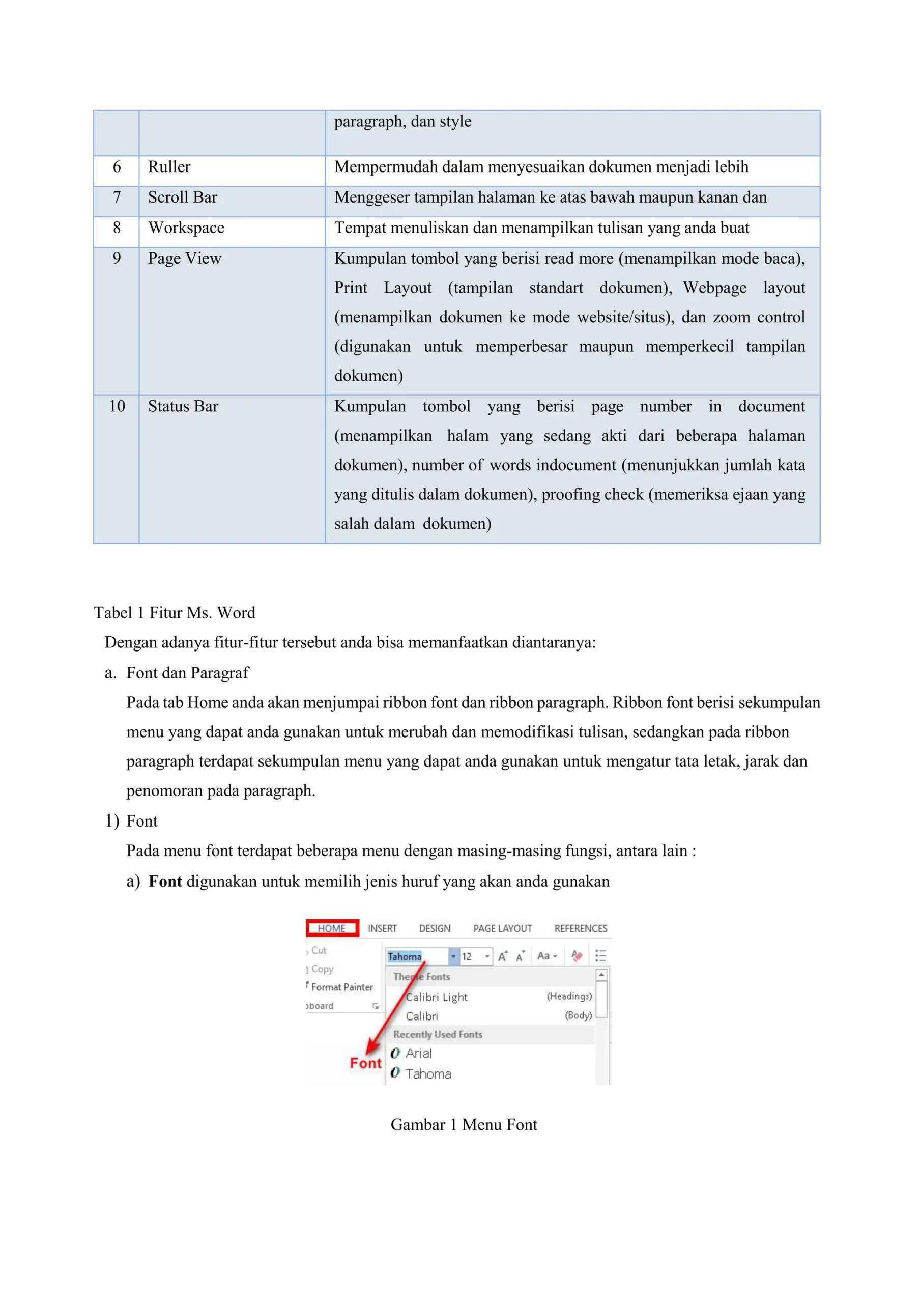 Mengoperasikan Microsoft Word docx