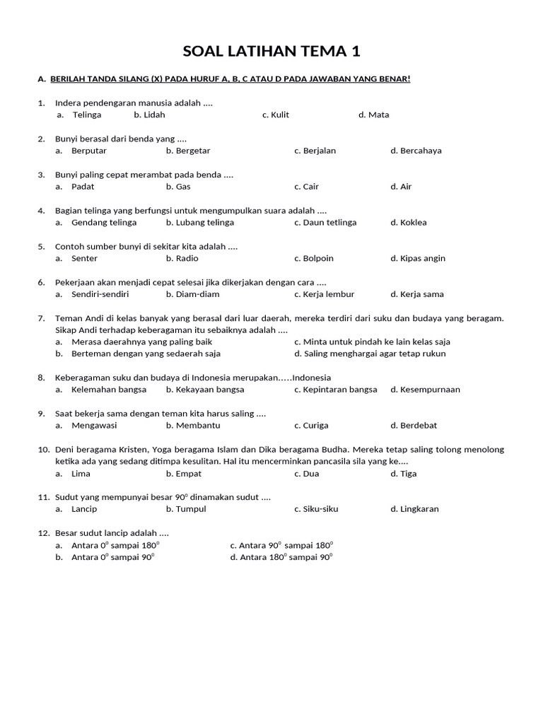 7 rahasia contoh soal tematik kelas 4 tema 1 subtema 2 yang wajib diketahui sebelum ujian 7 rahasia contoh soal tematik kelas 4 tema 1 subtema 2 yang wajib diketahui sebelum ujian