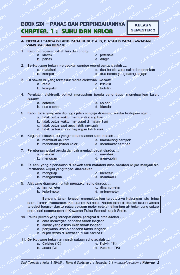 7 rahasia contoh soal tematik kelas 5 tema 6 subtema 1 wajib tahu sebelum ujian dimulai 7 rahasia contoh soal tematik kelas 5 tema 6 subtema 1 wajib tahu sebelum ujian dimulai