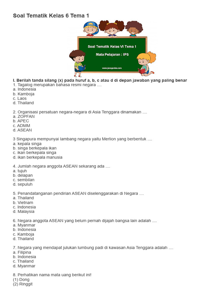 Rahasia 7 Contoh Soal Tematik Kelas 6 Tema 1 Dikuasai Siswa Tahun 2026 Sebelum Ujian!