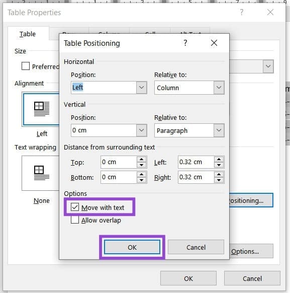 Cara memperbaiki tabel yang melampaui batas halaman di Microsoft Word