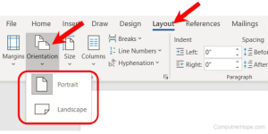 Changing Page Orientation How to Change the Page Layout in Word A