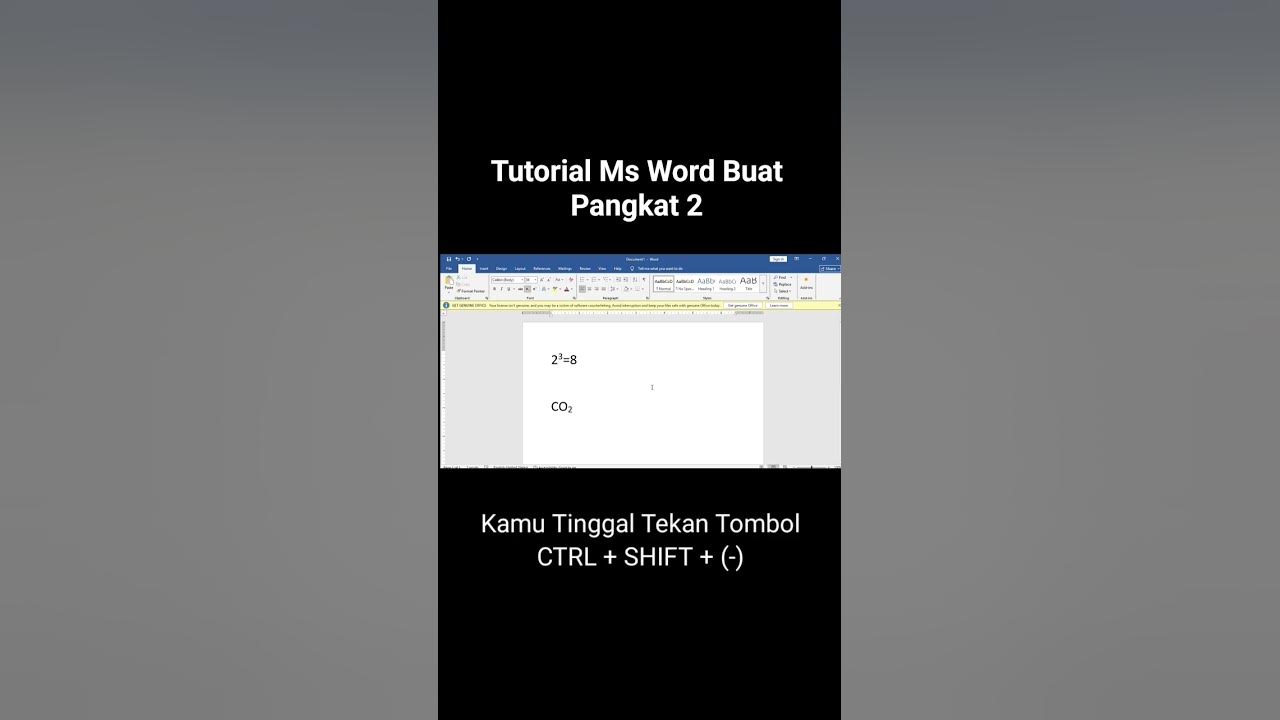 Tutorial Membuat Pangkat 2 di Microsoft Word Tutorial bagian 1 - YouTube