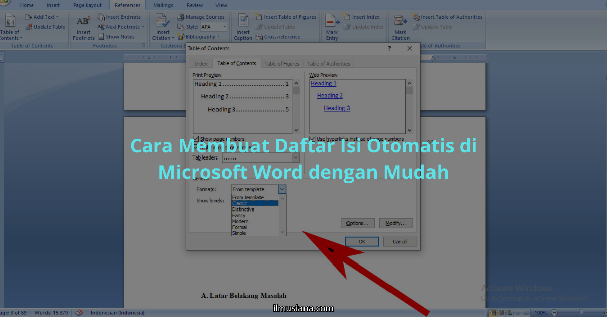 Cara Membuat Daftar Isi Otomatis di Microsoft Word dengan Mudah PT SEO ID