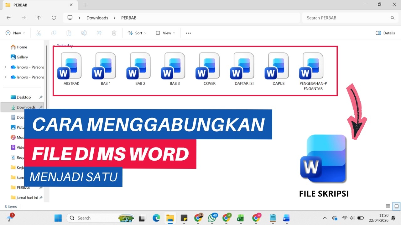CARA MENGGABUNGKAN FILE DI MICROSOFT WORD MENJADI SATU - YouTube
