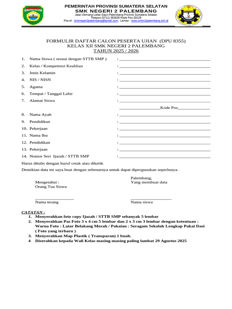 Formulir 8355 2025 - 2026 PDF